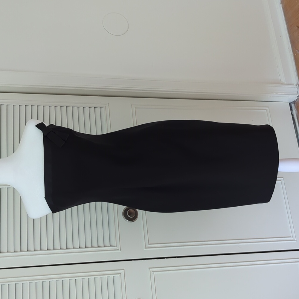 Laundry by Shelli Segal Black Party Club Formal Strapless Dress LBD Size…